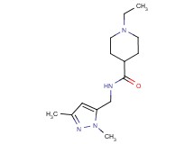 N-[(1,3-dimethyl-1H-pyrazol-5-yl)methyl]-1-ethylpiperidine-4-carboxamide