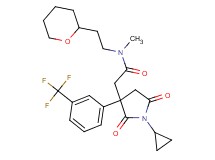2-{1-cyclopropyl-2,5-dioxo-3-[3-(trifluoromethyl)phenyl]-3-pyrrolidinyl}-N-methyl-N-[2-(tetrahydro-2H-pyran-2-yl)ethyl]acetamide