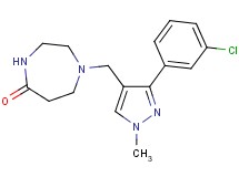 1-{[3-(3-chlorophenyl)-1-methyl-1H-pyrazol-4-yl]methyl}-1,4-diazepan-5-one