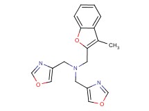 1-(3-methyl-1-benzofuran-2-yl)-N,N-bis(1,3-oxazol-4-ylmethyl)methanamine