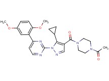 2-{4-[(4-acetyl-1-piperazinyl)carbonyl]-5-cyclopropyl-1H-pyrazol-1-yl}-4-(2,5-dimethoxyphenyl)pyrimidine