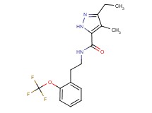 3-ethyl-4-methyl-N-{2-[2-(trifluoromethoxy)phenyl]ethyl}-1H-pyrazole-5-carboxamide
