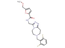 N-{[7-(2,6-difluorobenzyl)-6,7,8,9-tetrahydro-5H-[1,2,4]triazolo[4,3-d][1,4]diazepin-3-yl]methyl}-5-(methoxymethyl)-2-furamide