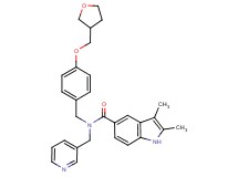 2,3-dimethyl-N-(3-pyridinylmethyl)-N-[4-(tetrahydro-3-furanylmethoxy)benzyl]-1H-indole-5-carboxamide