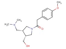 {(3R*,4R*)-4-[(dimethylamino)methyl]-1-[(4-methoxyphenyl)acetyl]pyrrolidin-3-yl}methanol