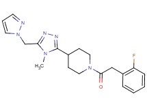 1-[(2-fluorophenyl)acetyl]-4-[4-methyl-5-(1H-pyrazol-1-ylmethyl)-4H-1,2,4-triazol-3-yl]piperidine