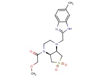 (4aR*,7aS*)-1-(methoxyacetyl)-4-[(6-methyl-1H-benzimidazol-2-yl)methyl]octahydrothieno[3,4-b]pyrazine 6,6-dioxide