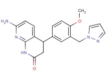 7-amino-4-[4-methoxy-3-(1H-pyrazol-1-ylmethyl)phenyl]-3,4-dihydro-1,8-naphthyridin-2(1H)-one