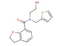 N-(2-hydroxyethyl)-N-(2-thienylmethyl)-2,3-dihydro-1-benzofuran-7-carboxamide