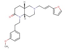 (4aR*,8aS*)-6-[(2E)-3-(2-furyl)-2-propen-1-yl]-1-[2-(3-methoxyphenyl)ethyl]octahydro-1,6-naphthyridin-2(1H)-one