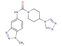 N-(1-methyl-1H-1,2,3-benzotriazol-5-yl)-4-(4H-1,2,4-triazol-4-yl)piperidine-1-carboxamide