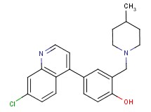 4-(7-chloro-4-quinolinyl)-2-[(4-methyl-1-piperidinyl)methyl]phenol