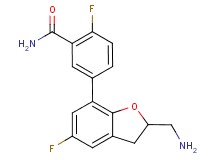 5-[2-(aminomethyl)-5-fluoro-2,3-dihydro-1-benzofuran-7-yl]-2-fluorobenzamide