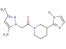 1-{2-[3-(1H-imidazol-2-yl)-1-piperidinyl]-2-oxoethyl}-3-methyl-1H-pyrazol-5-amine