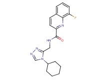 N-[(4-cyclohexyl-4H-1,2,4-triazol-3-yl)methyl]-8-fluoro-2-quinolinecarboxamide