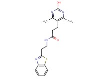 N-[2-(1,3-benzothiazol-2-yl)ethyl]-3-(2-hydroxy-4,6-dimethylpyrimidin-5-yl)propanamide
