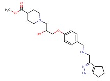 methyl 1-[2-hydroxy-3-(4-{[(1,4,5,6-tetrahydrocyclopenta[c]pyrazol-3-ylmethyl)amino]methyl}phenoxy)propyl]-4-piperidinecarboxylate