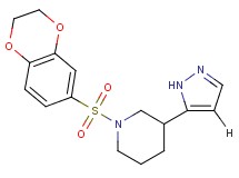 1-(2,3-dihydro-1,4-benzodioxin-6-ylsulfonyl)-3-(1H-pyrazol-5-yl)piperidine