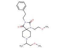1-(2-methoxyethyl)-8-(2-methoxy-1-methylethyl)-3-(2-phenylethyl)-1,3,8-triazaspiro[4.5]decane-2,4-dione