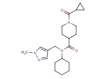N-cyclohexyl-1-(cyclopropylcarbonyl)-N-[(1-methyl-1H-pyrazol-4-yl)methyl]-4-piperidinecarboxamide