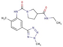 N~3~-ethyl-N~1~-[2-methyl-5-(2-methyl-2H-tetrazol-5-yl)phenyl]pyrrolidine-1,3-dicarboxamide