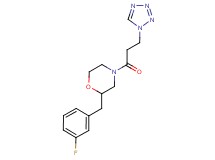 2-(3-fluorobenzyl)-4-[3-(1H-tetrazol-1-yl)propanoyl]morpholine