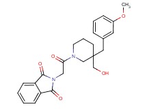 2-{2-[3-(hydroxymethyl)-3-(3-methoxybenzyl)-1-piperidinyl]-2-oxoethyl}-1H-isoindole-1,3(2H)-dione
