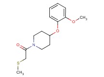 4-(2-methoxyphenoxy)-1-[(methylthio)acetyl]piperidine