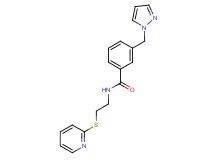 3-(1H-pyrazol-1-ylmethyl)-N-[2-(2-pyridinylthio)ethyl]benzamide