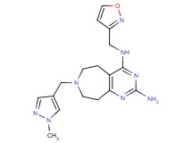 N~4~-(isoxazol-3-ylmethyl)-7-[(1-methyl-1H-pyrazol-4-yl)methyl]-6,7,8,9-tetrahydro-5H-pyrimido[4,5-d]azepine-2,4-diamine