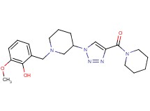 2-methoxy-6-({3-[4-(1-piperidinylcarbonyl)-1H-1,2,3-triazol-1-yl]-1-piperidinyl}methyl)phenol