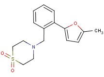4-[2-(5-methyl-2-furyl)benzyl]thiomorpholine 1,1-dioxide