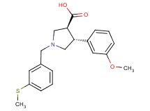 (3S*,4R*)-4-(3-methoxyphenyl)-1-[3-(methylthio)benzyl]pyrrolidine-3-carboxylic acid