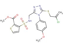 methyl 3-[({[5-[(2-chloro-2-propen-1-yl)thio]-4-(4-methoxyphenyl)-4H-1,2,4-triazol-3-yl]methyl}amino)sulfonyl]-2-thiophenecarboxylate
