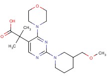 2-{2-[3-(methoxymethyl)piperidin-1-yl]-4-morpholin-4-ylpyrimidin-5-yl}-2-methylpropanoic acid