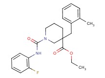 ethyl 1-{[(2-fluorophenyl)amino]carbonyl}-3-(2-methylbenzyl)-3-piperidinecarboxylate