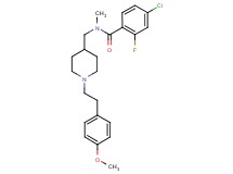 4-chloro-2-fluoro-N-({1-[2-(4-methoxyphenyl)ethyl]-4-piperidinyl}methyl)-N-methylbenzamide