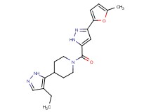4-(4-ethyl-1H-pyrazol-5-yl)-1-{[3-(5-methyl-2-furyl)-1H-pyrazol-5-yl]carbonyl}piperidine
