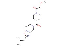N-ethyl-N-[(5-isobutyl-1,2,4-oxadiazol-3-yl)methyl]-1-(methoxyacetyl)-4-piperidinecarboxamide