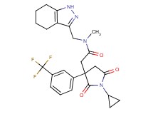2-{1-cyclopropyl-2,5-dioxo-3-[3-(trifluoromethyl)phenyl]-3-pyrrolidinyl}-N-methyl-N-(4,5,6,7-tetrahydro-1H-indazol-3-ylmethyl)acetamide