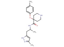 N-[1-methyl-2-(3-methyl-1H-pyrazol-5-yl)ethyl]-4-(4-methylphenoxy)piperidine-4-carboxamide