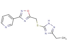 3-(5-{[(3-ethyl-1H-1,2,4-triazol-5-yl)thio]methyl}-1,2,4-oxadiazol-3-yl)pyridine