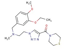 (3-ethoxy-4-methoxybenzyl)methyl{2-[4-(4-thiomorpholinylcarbonyl)-1H-1,2,3-triazol-1-yl]ethyl}amine