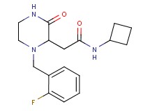 N-cyclobutyl-2-[1-(2-fluorobenzyl)-3-oxo-2-piperazinyl]acetamide