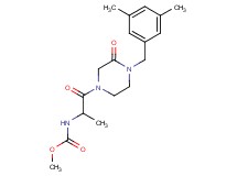 methyl {2-[4-(3,5-dimethylbenzyl)-3-oxo-1-piperazinyl]-1-methyl-2-oxoethyl}carbamate