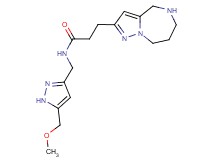 N-{[5-(methoxymethyl)-1H-pyrazol-3-yl]methyl}-3-(5,6,7,8-tetrahydro-4H-pyrazolo[1,5-a][1,4]diazepin-2-yl)propanamide