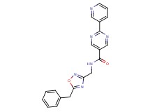 N-[(5-benzyl-1,2,4-oxadiazol-3-yl)methyl]-2-(3-pyridinyl)-5-pyrimidinecarboxamide