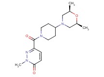 6-({4-[(2R*,6S*)-2,6-dimethyl-4-morpholinyl]-1-piperidinyl}carbonyl)-2-methyl-3(2H)-pyridazinone