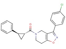 3-(4-chlorophenyl)-5-{[(1R*,2R*)-2-phenylcyclopropyl]carbonyl}-4,5,6,7-tetrahydroisoxazolo[4,5-c]pyridine