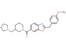 2-(4-methoxybenzyl)-6-{[3-(1-pyrrolidinylmethyl)-1-piperidinyl]carbonyl}-1,3-benzoxazole